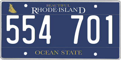 RI license plate 554701