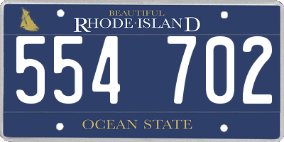 RI license plate 554702
