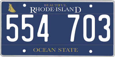 RI license plate 554703