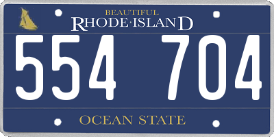 RI license plate 554704