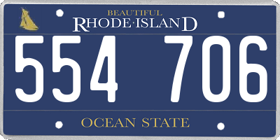 RI license plate 554706