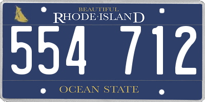 RI license plate 554712