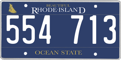 RI license plate 554713