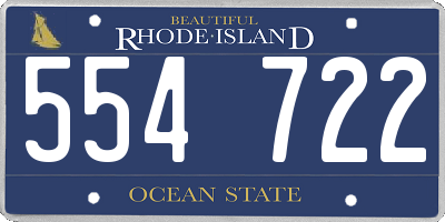 RI license plate 554722