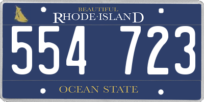 RI license plate 554723