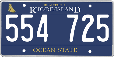 RI license plate 554725