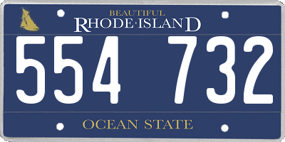 RI license plate 554732