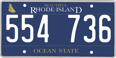 RI license plate 554736