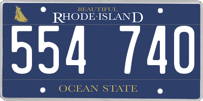 RI license plate 554740