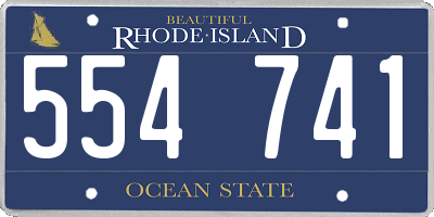 RI license plate 554741