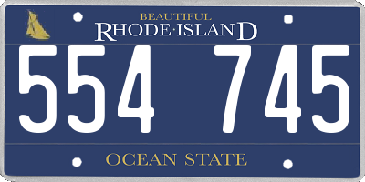 RI license plate 554745