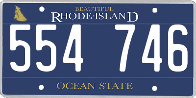 RI license plate 554746