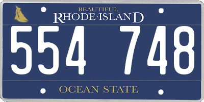RI license plate 554748