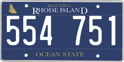 RI license plate 554751