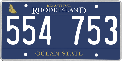 RI license plate 554753