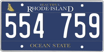 RI license plate 554759