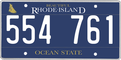 RI license plate 554761