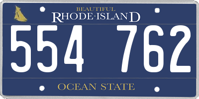 RI license plate 554762