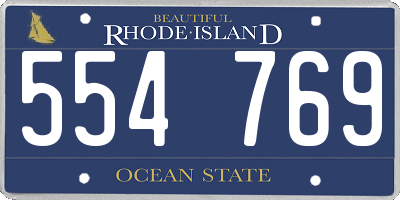 RI license plate 554769