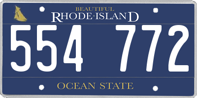 RI license plate 554772