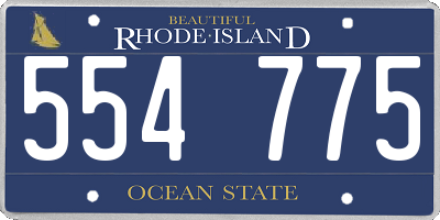 RI license plate 554775
