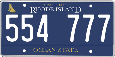 RI license plate 554777