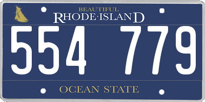 RI license plate 554779