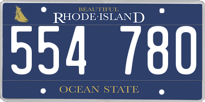 RI license plate 554780