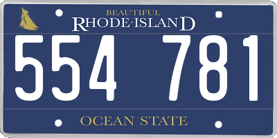RI license plate 554781