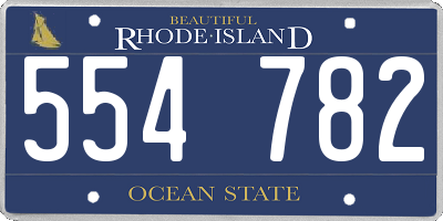 RI license plate 554782