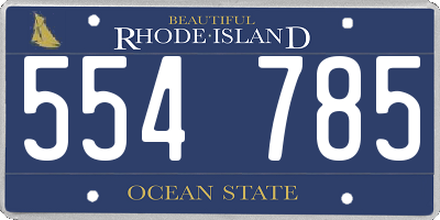 RI license plate 554785