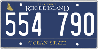 RI license plate 554790
