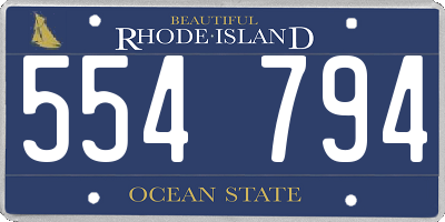 RI license plate 554794