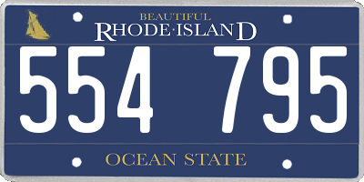 RI license plate 554795