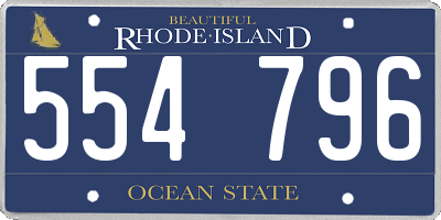 RI license plate 554796