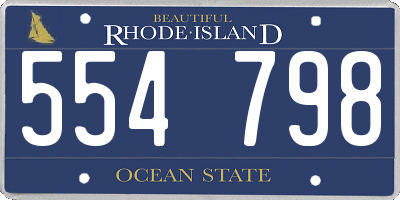 RI license plate 554798