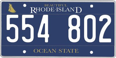 RI license plate 554802