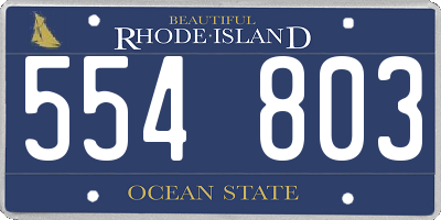RI license plate 554803