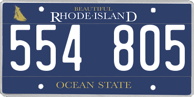 RI license plate 554805