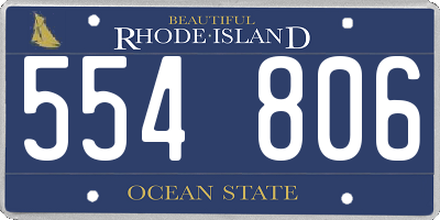 RI license plate 554806