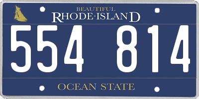 RI license plate 554814