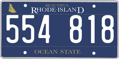 RI license plate 554818