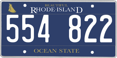 RI license plate 554822