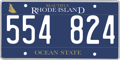 RI license plate 554824