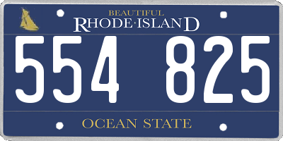 RI license plate 554825