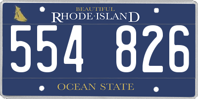 RI license plate 554826