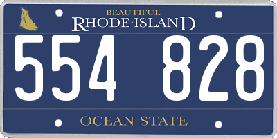 RI license plate 554828