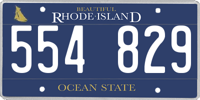 RI license plate 554829