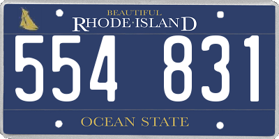 RI license plate 554831