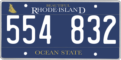 RI license plate 554832